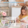 YOFAPA Clear Label Roll Holder, Transparent Acrylic Tape Dispenser, Adjustable