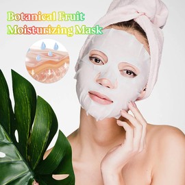 ZZCQzeze 10PCS Hydrating Face Masks,Moisturizing Facial Masks for Women and Men,Fruit Overnight Facial Sheet Mask,Lightweight and Non-greasy Face Sheet Mask for All Skin Type 09