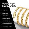 Evegfts Gold Chain Men, 5MM Diamond Cut Mens Chain Necklace