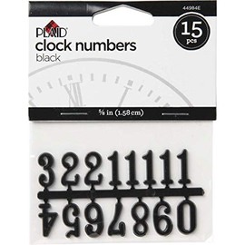 Plaid 44984E 3/8" Clock, 5/8" Black Numbers