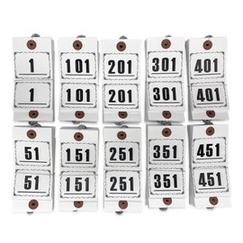 Nagatoya Shoten Ni-3000 Perforated Consecutively Numbered Luggage Tags, RoHS Compliant, White No.1 - No. 500 [1 Set] Box of 500 Sheets