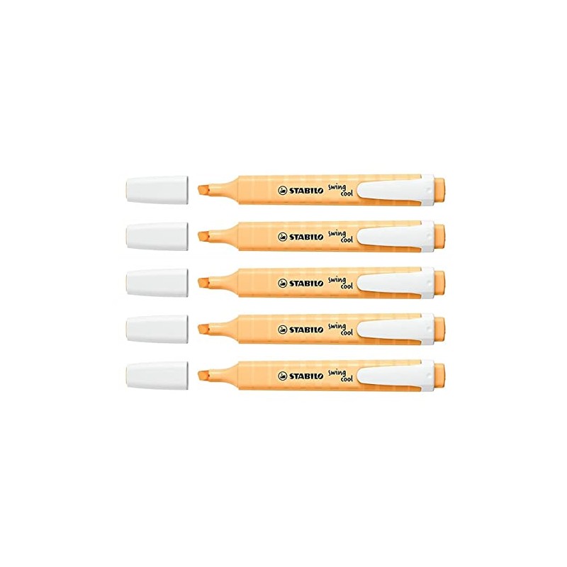 STABILO Swing Cool Pastel Highlighters - Sorbet Apricot, Pack of