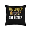 The Louder The Better Leaf Blower Autumn Throw Pillow