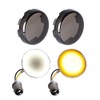 NTHREEAUTO 1157 LED Front Turn Signals 2 Inch Bullet Smoked