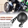 ZZJAUBI Black 5-3/4inch Headlight with Motorcycle Headlight Housing Bucket compatible