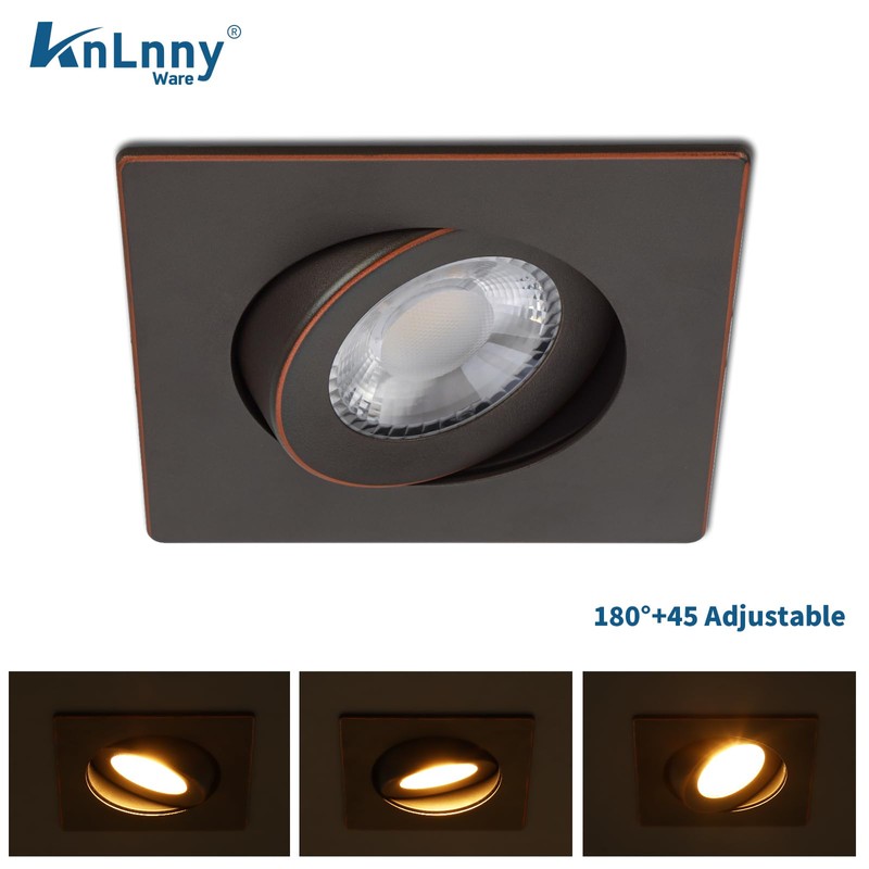 KnLnny Ware Oil Rubbed Bronze Recessed Lighting Square 4 inch