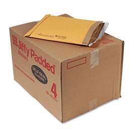 Jiffy Padded Self-Seal Mailer, Side Seam, 4, Golden Brown, 100/carton