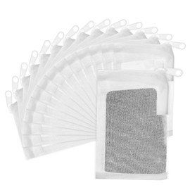 Gtziqa 15 Pcs Aquarium Filter Media Bags, Fine Mesh Filter Bags with Plastic Zipper, Reusable Polyester Net Bag for Activated Carbon, Bio Balls, Ceramic Rings, Fresh Saltwater Tanks (2.4" x 4")