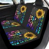 Suobstales American Flag Sunflower Car Accessories with Car Front Rear