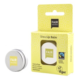 FAIR SQUARED Lip Balm Lip Care 12 g Tub - Fairtrade - Vegan Certified Natural Cosmetics - Shea Vanilla