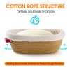 Sourdough Starter Kit, Handmade Cotton Rope oval and round banneton