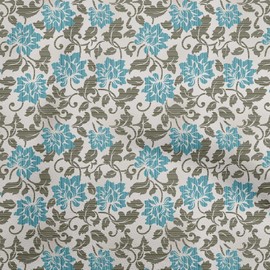 oneOone Velvet White Fabric Floral Sewing Fabric by The Yard Printed DIY Clothing Sewing Supplies 58 Inch Wide