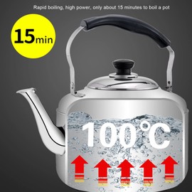 Whistling Teapots,Tea Kettle Anti Rust Stainless Steel Comfortable Grip Kettle for Gas Cooker Induction Cooker 5.5L Large Capacity