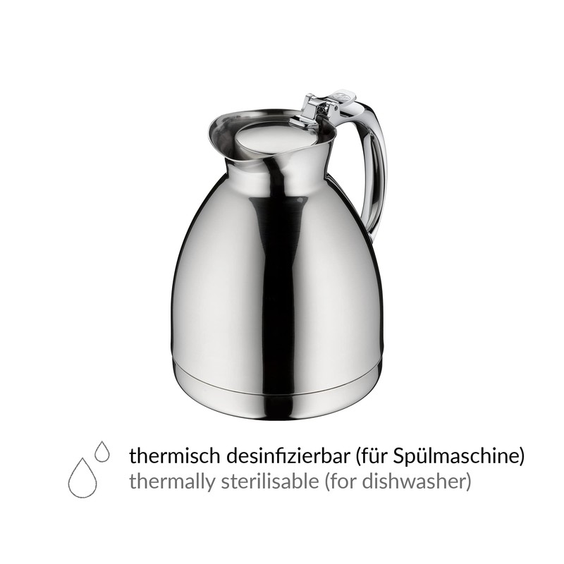 alfi HOTELLO 0.6 L Double-Walled Stainless Steel Insulated Jug Keeps
