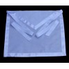 NEW MASONIC COLLAR Plain WHITE Cotton Cloth Apron SILK Edges