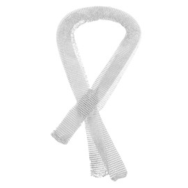 CALLARON Silver Sequin Necklace Scarf Lightweight Metallic Thin Tie Shawl for Women Evening Party Beach Wear Fashion Accessory 63In