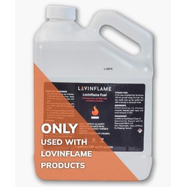 Exclusive Fuel for Lovinflame Fireplaces Fire Pits Firebowls Candles Non-Toxic, Non-Flammable, Water-Soluble, Safe for Transportation & Storage (1 Gallon)