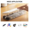FRETONBA Cable Storage Box, Transparent Cable Organiser Box with 7