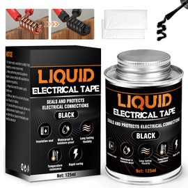 Liquid Electrical Tape, 125ml, Waterproofing Insulating Electrical Glue, Quick-Drying Wire Glue, Temperature Resistant, Used for Outdoor Indoor Wires, Electronic Component & Electrical Equipment