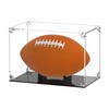 KJKVIVH Football Display Case Acrylic Football Holder with Lid and