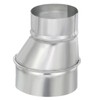 PATIKIL 4" to 3" Eccentric Duct Reducer, 1Pcs Galvanized Iron