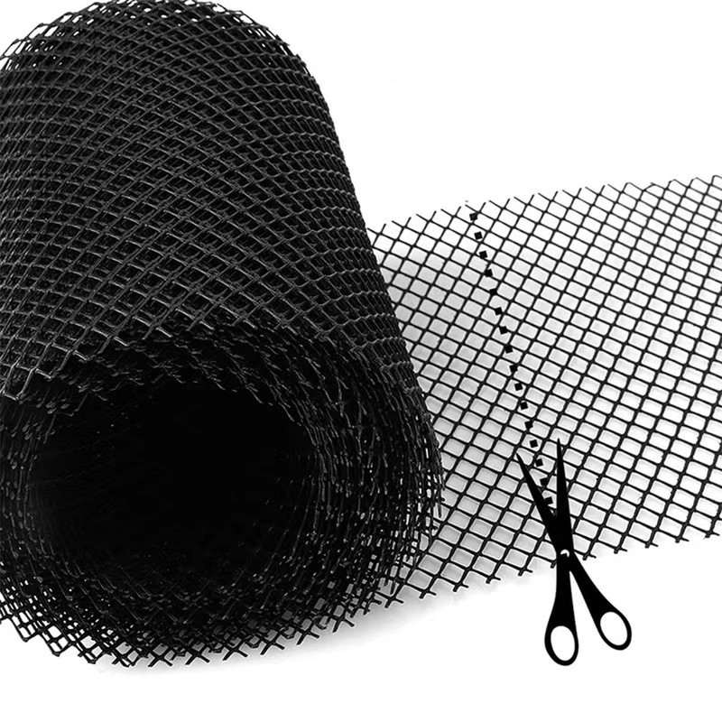 Namvo Mesh Gutter Guard,Black Plastic Gutter Leaf Guard Mesh Protection