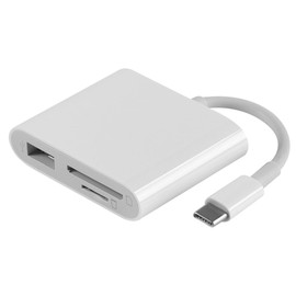 TEHAUX Type Reader for USB 3.0 3-in-1 Memory Card Reader Portable Converter for Laptops and Phones Compatible