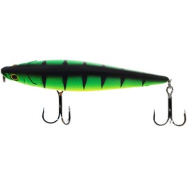Topwater Bait LMAB Dog Vibe 85F, Stick Bait 8.5 cm, Surface Wobbler, Hardbait, Lead-Free, Surface Bait for Walk the Dog, Bass, Aspp Artificial Bait, Surface Bait Pike (Fire Tiger)