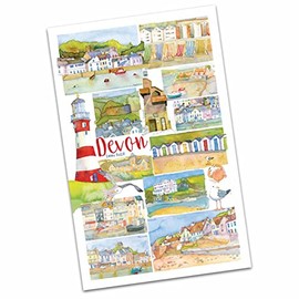 Emma Ball, Devon Tea Towel