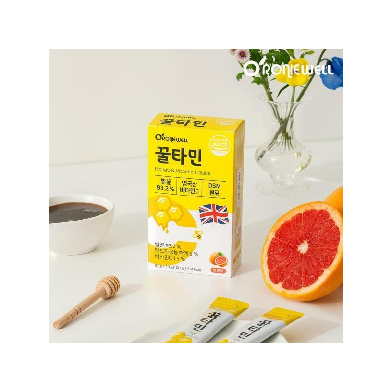 로니웰 꿀타민 자몽맛 10포 x 4개 (총 40포) Ronnie Well