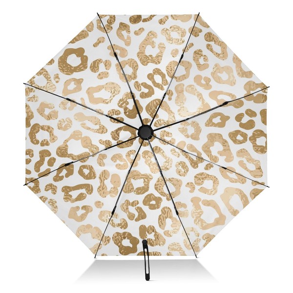 Kjovgcb Automatic Umbrella, Extra Large 3-Fold 8 Ribs Travel UV