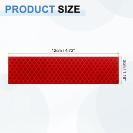 HARFINGTON 6 Rolls Reflective Tape 1.18" x 4.72" High Visibility Reflective Adhesive Stickers Outdoor Waterproof for Trailer Trucks Bike Car Motorcycle Helmet Mailbox, Red