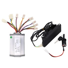 Drfeify 48V 1000w Electric Conversion Controller Kit, Foot Throttle Pedal,Brushed Motor Controller,Switch,Keys Set for Electric Scooters Tricycles