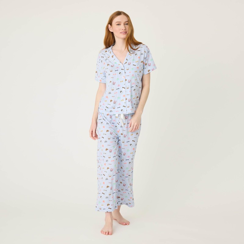 PJ Salvage Women's Whimsy Pj Set, Blue Whisper, S