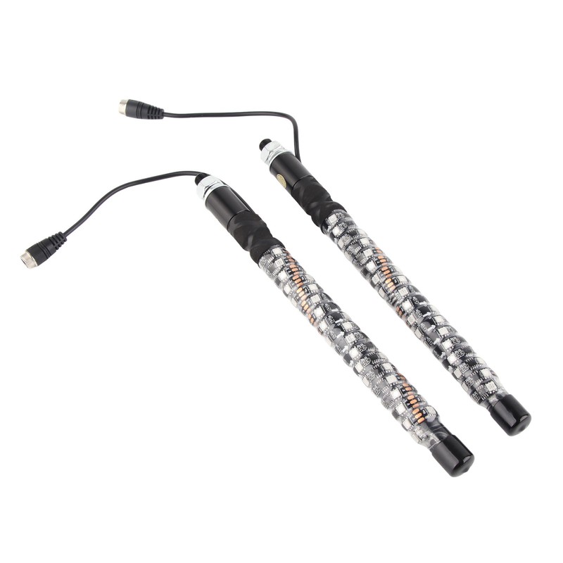 1ft LED Whip Lights 12‑24V 20 Colors IP67 Waterproof Overload