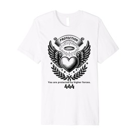Angel Number 444 Heart And Wings Of Angel Number Spiritual Premium T-Shirt