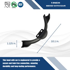 XFITTING 1 Inch Pex Tubing Bend Support With Nail Tab, Tubing Pipe Hanger With Ear 30-4-4=10X, 10 Pieces