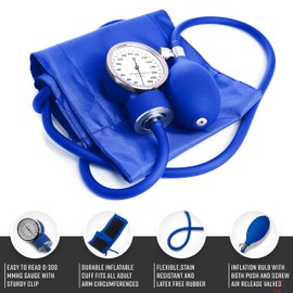 EMS XTRM Sphygmomanometer Manual Blood Pressure Cuff - Durable Manual Sphygmomanometer, Professional BP Cuff for Healthcare, Multiple Colors, Precise Readings (Blue)