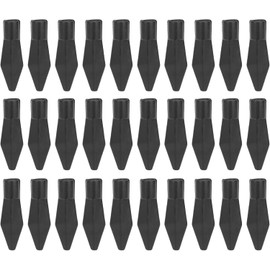 aoukoslt 25Pcs Small Game Arrow Heads, Black Soft Rubber Practice Arrowhead Safety Glue On Target Arrow Tips for Shooting Practice Hunting Game Arrows and Parts