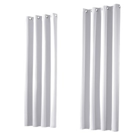 Heimtexland® Thermal Blackout Curtain, Eyelet Curtain, Insulating Opaque Blackout Curtain, H x W 245 x 135 cm, Grey White, Type 139
