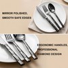 Culterman Modern Silverware Set, Stainless Steel Flatware, Twisted Handle Design,