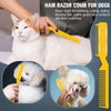 Yinkin 5 Pieces Razor Comb for Dogs Hair Grooming Trimmer