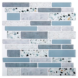 Truu Design Self-Adhesive Peel and Stick Accent Wall Tiles Set for Kitchen Backsplash, Bathroom, and Living Room (10771DC-6)