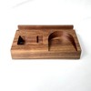 Toptzon Walnut Wooden Roller Knife Sharpener Stand Block - Solid