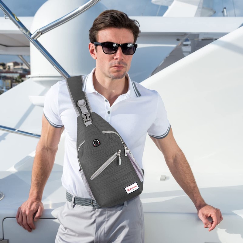 ZOMAKE Sling Bag,Small Crossbody Sling Backpack,Water Resistant Shoulder Bag Anti