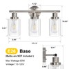 Unicozin 3 Light Vanity Lights, Brushed Nickel Wall Sconce Light