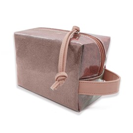 CCUCKY Toiletry Bag, Hanging Travel Wash Bag Waterproof Makeup Bag for Men & Women (Glittery Pink)