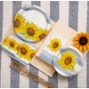 Portmerion Botanic Garden Sunflower Small Disposable Paper Plates, 8'' D,