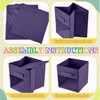 Marsui 12 Pcs Clear Cube Storage Bins Rainbow Colored Collapsible