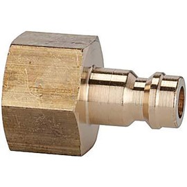Riegler 107152 Nipple for Couplings I.D. 5, Blank Brass, G 1/4 IG, AF 17